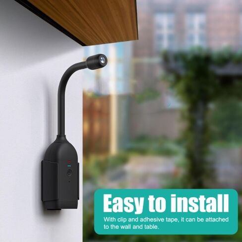 كاميرا Tangxi Mini Security، 1080P 360 درجة كاميرا داخلية خارجية بدون أسلاك مع رقبة معقوفة مرنة، كاميرا أمان منزلية Wi Fi بقدرة 2000 مللي أمبير في الساعة، اتصال داخلي ثنائي الاتجاه، تخزين سحابي in Kuwait