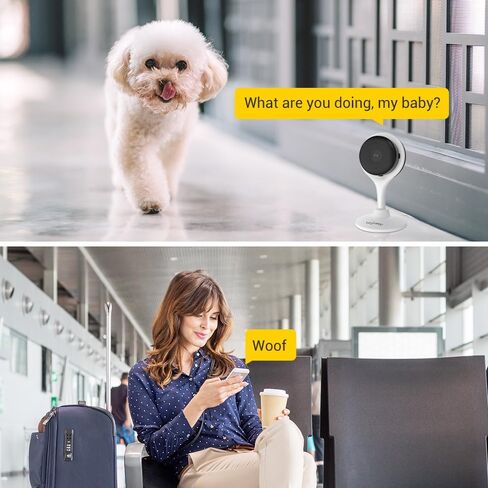 Boykeep Indoor Camera, 8MP 2K Resolution, Auto Noise Reduction, Two-Way Audio, Motion & Sound Detection, Local Storage, BLE Setup,Camera for Baby/Elder/Dog/Pet with Phone app in Kuwait