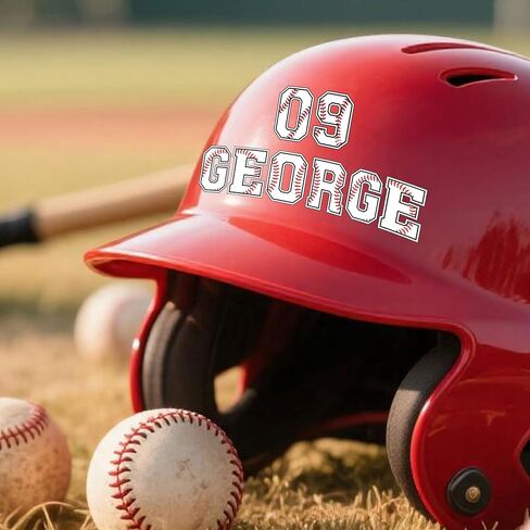 235 PCS Letters Numbers Baseball Helmet Stickers - 5 Sheets Removable Vinyl Decal for Helmets,Hard Hat, Baseball Water Bottle Name Stickers (A) in Kuwait