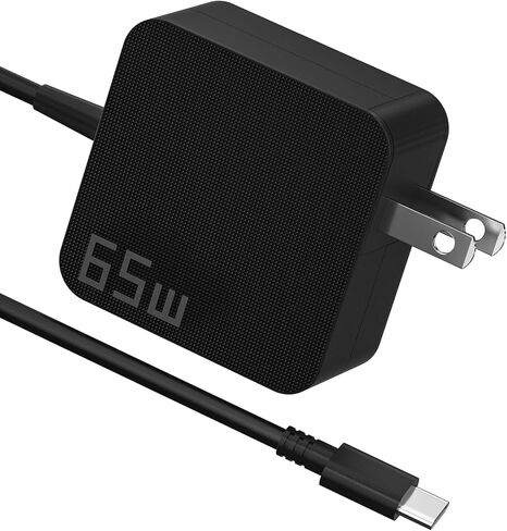 شاحن كمبيوتر محمول USB C بقدرة 65 وات، محول طاقة عالمي سريع الشحن - كتلة شاحن مدمجة من النوع C لأجهزة MacBook وDell وHP والسفر والمنزل والمكتب in Kuwait