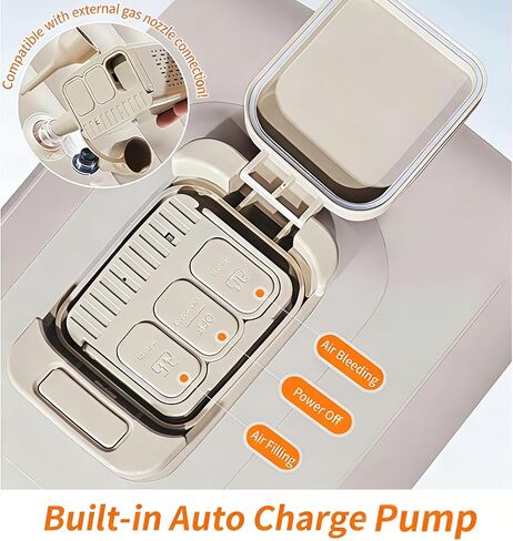 Car Air Mattress for Back Seat, Inflatable Car Bed with Built-in Rechargeable Cordless Air Pump, Support Column & Pillow Design, Portable Travel Car Sleeping Mattress for Sedan SUV Camping Road Trip in Kuwait