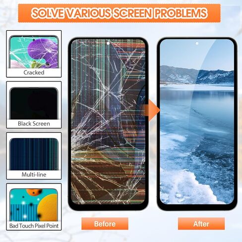 OLED Screen Replacement for Samsung Galaxy S25 FE SM-S731B,SM-S731B/DS with Frame, Fix Shattered Display, High Brightness Touch Screen Assembly Kit in Kuwait