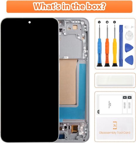 OLED Screen Replacement for Samsung Galaxy S25 FE SM-S731B,SM-S731B/DS with Frame, Fix Shattered Display, High Brightness Touch Screen Assembly Kit in Kuwait