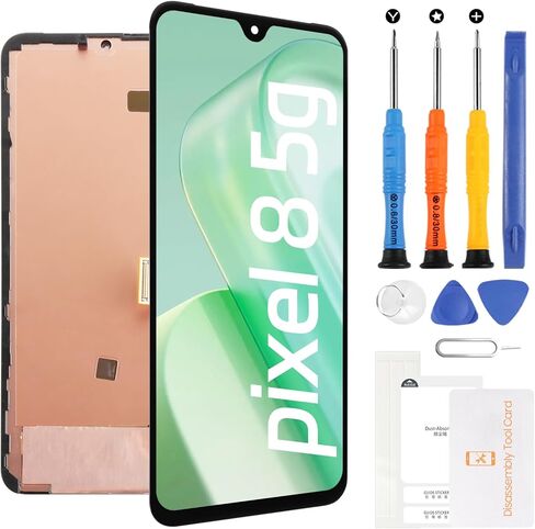 OLED for Google Pixel 8 5G Screen Replacement GKWS6, G9BQD, GA04851-US, GZPFO, GPJ41 6.2" LCD Display Touch Digitizer Assembly with Tools in Kuwait