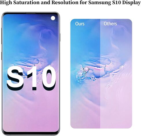 مجموعة استبدال شاشة LCD لهاتف Samsung Galaxy S10 مع إطار مع سماعة أذن ومكبر الصوت وزر الصوت الجانبي ومحرك الاهتزاز SM-G973U ومحول رقمي بشاشة تعمل باللمس (بدون وظيفة بصمة الإصبع) in Kuwait