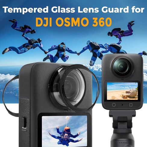 JZW-Shop Glass Lens Guard Compatible with DJI OSMO 360 Camera, with 2 Pack Screen Protectors, 9H, Scratch Protection, Anti-Fingerprints, Bubble-Free, HD Clear in Kuwait