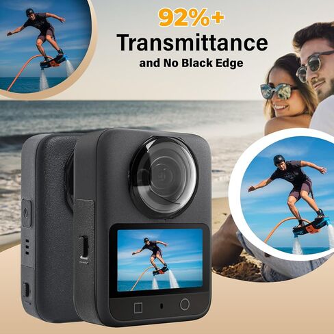 JZW-Shop Glass Lens Guard Compatible with DJI OSMO 360 Camera, with 2 Pack Screen Protectors, 9H, Scratch Protection, Anti-Fingerprints, Bubble-Free, HD Clear in Kuwait