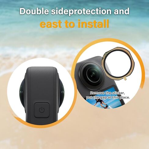 JZW-Shop Glass Lens Guard Compatible with DJI OSMO 360 Camera, with 2 Pack Screen Protectors, 9H, Scratch Protection, Anti-Fingerprints, Bubble-Free, HD Clear in Kuwait