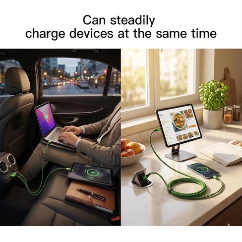 كابل USB A إلى USB C من igrass 5 حزم، كابل شاحن USB C بطول 10 أقدام، كابل شحن سريع من النوع C بقدرة 60 وات لسلسلة iPhone 17/16/15 وiPad mini 6 وSamsung Galaxy وأجهزة USB-C in Kuwait