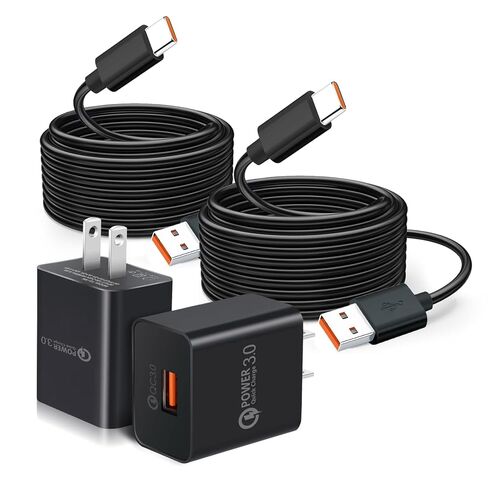 10FT 2 Pack 20W Fast Wall QC3.0 USB C كابل شحن لـ Moto G Play 2025 2026، Motorola G Power 2025 2026 5G)، G Stylus 2025/2026 5G/2024/2023 5G)، G 5G 2026/2025، Edge 2026 2025/Edge+ 2026 2025 in Kuwait