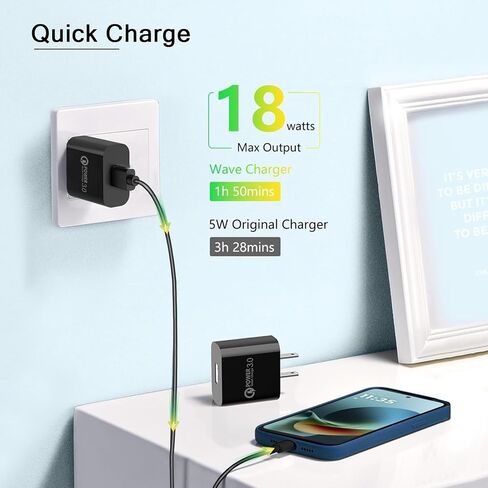 10FT 2 Pack 20W Fast Wall QC3.0 USB C كابل شحن لـ Moto G Play 2025 2026، Motorola G Power 2025 2026 5G)، G Stylus 2025/2026 5G/2024/2023 5G)، G 5G 2026/2025، Edge 2026 2025/Edge+ 2026 2025 in Kuwait