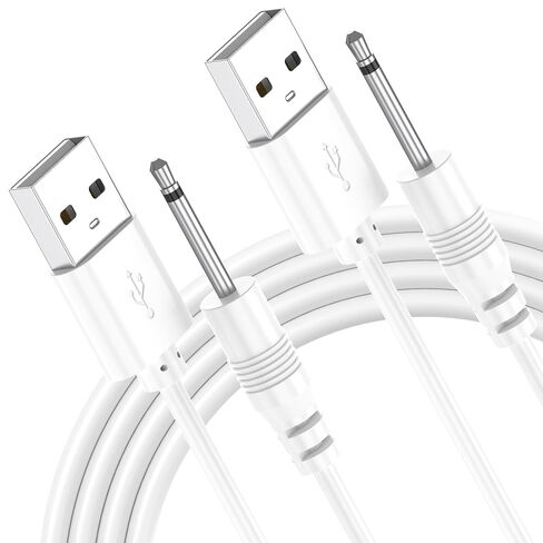 Vanjua 2 Pack Replacement DC Charging Cable, USB to DC 2.5mm Fast Charger Cord Adapter - 2.5mm Massager Charger in Kuwait