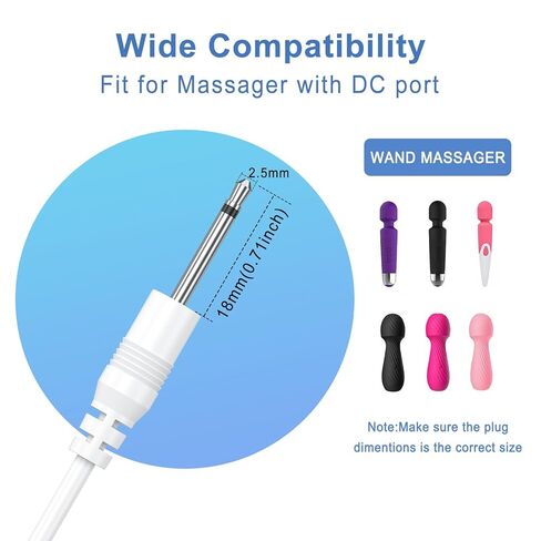 Vanjua 2 Pack Replacement DC Charging Cable, USB to DC 2.5mm Fast Charger Cord Adapter - 2.5mm Massager Charger in Kuwait