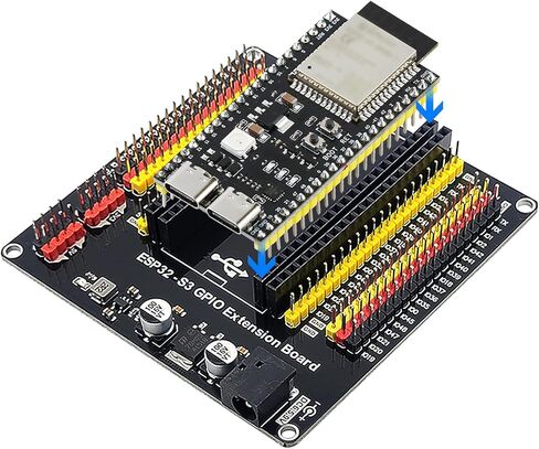 3 قطع ESP32 S3 لوحة توسيع GPIO 1 إلى 2، 44 دبوس لوحة القطع متوافقة مع لوحة تطوير ESP32 S3 ووحدة N8R8/N16R8، مع محول طاقة 9 فولت 1 أمبير in Kuwait