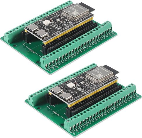AITRIP 2Sets ESP32-S3-N8R2 ESP32-S3 44Pin Type-C لوحة تطوير Wi-Fi + BLE MCU وحدة تدمج وظائف Wi-Fi وBLE كاملة مع مجموعة محول التوسع in Kuwait