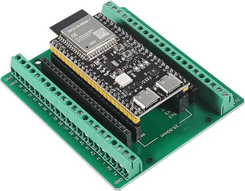 AITRIP 2Sets ESP32-S3-N8R2 ESP32-S3 44Pin Type-C لوحة تطوير Wi-Fi + BLE MCU وحدة تدمج وظائف Wi-Fi وBLE كاملة مع مجموعة محول التوسع in Kuwait