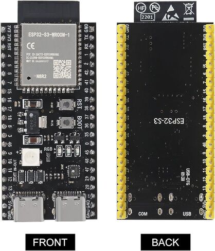 AITRIP 2Sets ESP32-S3-N8R2 ESP32-S3 44Pin Type-C لوحة تطوير Wi-Fi + BLE MCU وحدة تدمج وظائف Wi-Fi وBLE كاملة مع مجموعة محول التوسع in Kuwait