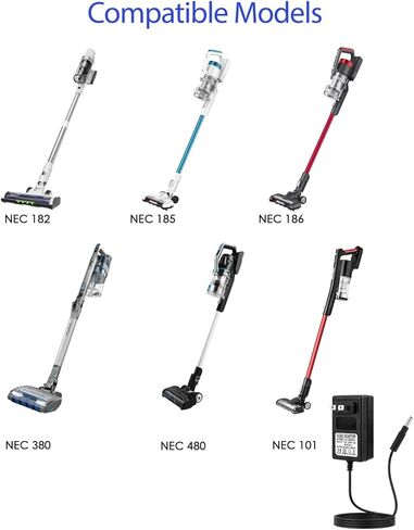 محول طاقة شاحن MC2805A متوافق مع مكنسة كهربائية لاسلكية Eureka Rapid Clean Pro NEC180 NEC182 NEC185 NEC186 & Stylus Series NEC380، سلك إمداد طاقة بديل in Kuwait