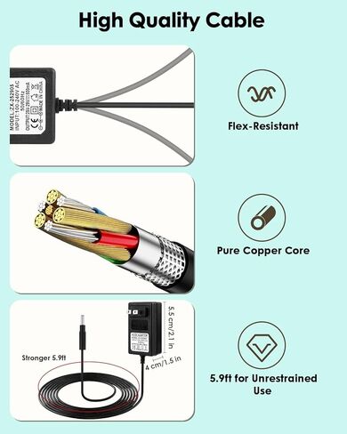 محول طاقة شاحن MC2805A متوافق مع مكنسة كهربائية لاسلكية Eureka Rapid Clean Pro NEC180 NEC182 NEC185 NEC186 & Stylus Series NEC380، سلك إمداد طاقة بديل in Kuwait