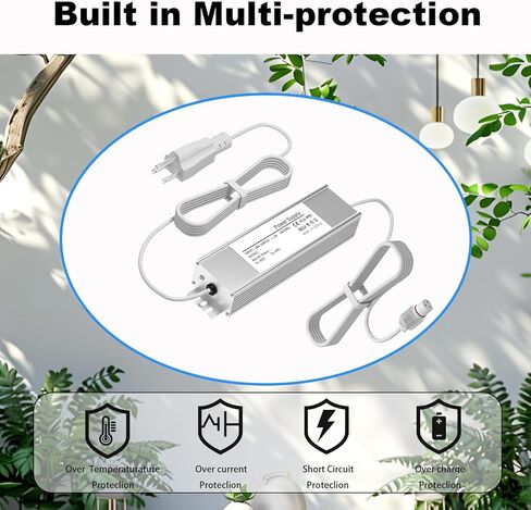 36V Power Adapter, for Govee Permanent Outdoor Lights H705A/H705B/H705C Power Cables. 3 Pin White(Non-Compatible Barrel connectors) in Kuwait