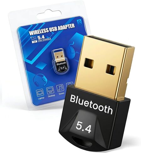 محول بلوتوث 6.0 USB للكمبيوتر الشخصي، دونجل USB بلوتوث بدون سائق، زمن وصول منخفض وطاقة منخفضة، توصيل ما يصل إلى 7 أجهزة، نطاق ممتد 30 مترًا، لسماعات الرأس ومكبرات الصوت والماوس ولوحة المفاتيح (Windows) in Kuwait