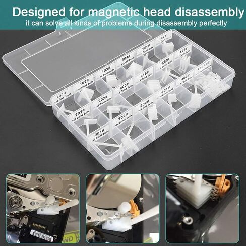Cryfokt Hard Drive Repair Head Replacement Tool, Magnetic Head Change Kit with Fixed Holes Pins Sockets for 2.5 3.5 Inch SAS SCSI SeagateW D MaxtorSamsung Hard Disk in Kuwait