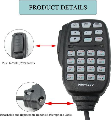 HM-133V HM133V ميكروفون RJ45 8 دبوس ميكروفون محمول متوافق مع ICOM ID-800H ID-880H IC-2200H IC-2300H IC-2720H IC-2800H IC-208H IC-V8000 IC-E208 IC-E880 IC-E2820 راديو in Kuwait