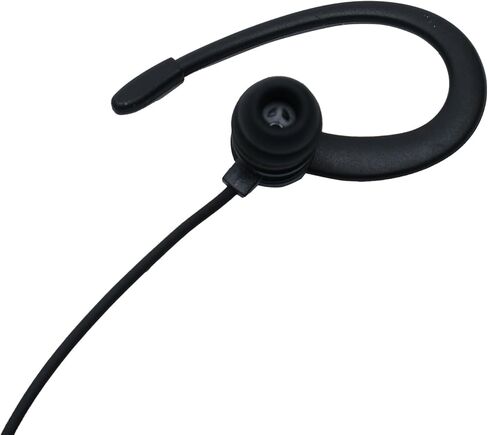 PTT Mic Earpiece Headset for Walkie Talkies - Compatible with Motorola CP200D, BPR40, CLS1410 Two-Way Radios (3 Eartip Sizes Included) (C-Shape and 3eartip, Black) in Kuwait