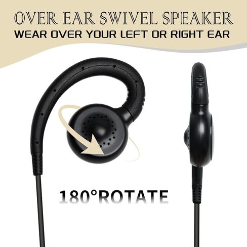 C Swivel Surveillance Headset with Mic PTT Noise-Isolating Security Earpiece for Compatible with Motorola Radios SL300 SL3500e SL7550 TLK100 TLK110 Series in Kuwait