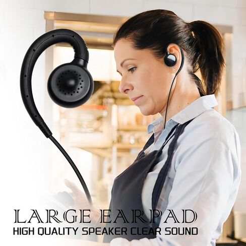 C Swivel Surveillance Headset with Mic PTT Noise-Isolating Security Earpiece for Compatible with Motorola Radios SL300 SL3500e SL7550 TLK100 TLK110 Series in Kuwait