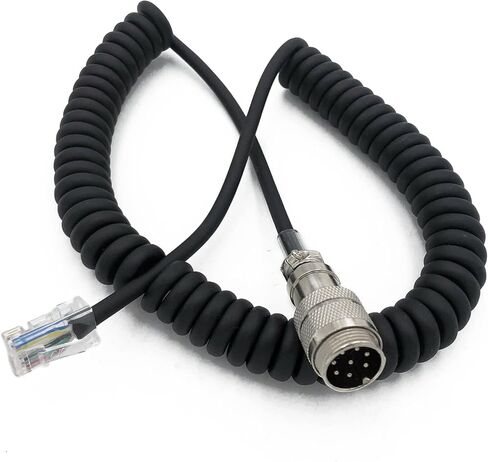 جولة 8 دبوس ذكر إلى 8 دبوس RJ-45 ميكروفون كابل محول ل Yaesu MD-200 MD-100 M-1 M-100 YM-48 MH-31 MH-31B8 MH-36D8 in Kuwait