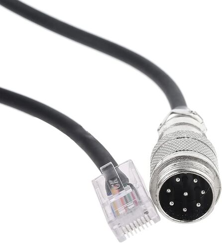 جولة 8 دبوس ذكر إلى 8 دبوس RJ-45 ميكروفون كابل محول ل Yaesu MD-200 MD-100 M-1 M-100 YM-48 MH-31 MH-31B8 MH-36D8 in Kuwait