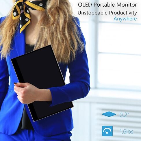 شاشة INNOCN 15.6 بوصة OLED محمولة Full HD 1080P 100% DCI-P3 1MS 100000:1 USB كمبيوتر صغير HDMI شاشة سفر لتحرير الصور والفيديو ثانية رفيعة للغاية لأجهزة الكمبيوتر المحمول ووحدة التحكم في الألعاب in Kuwait