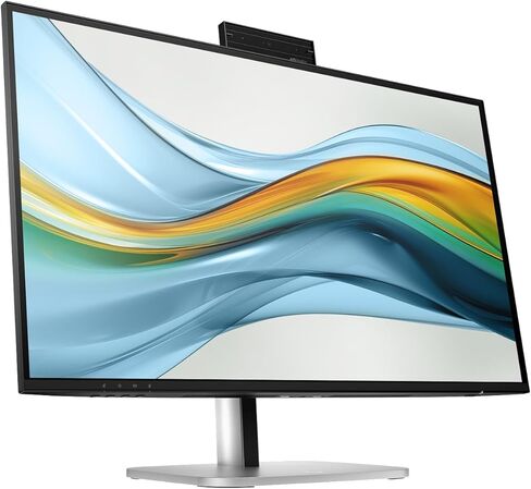 HP Series 5 Pro 27" QHD USB-C Conferencing Monitor, 5MP Pop-up Webcam, 4x3W Speakers, VESA Mount (100mm), Displayport, HDMI & Dockztorm USB Port Expander, Black/Silver in Kuwait
