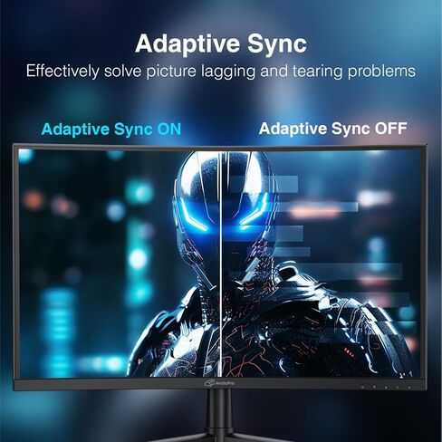 ArcticPro 27inch 240Hz Curved Gaming Monitor, FHD 1080p, 1ms Response Time, 4000:1 Contrast, PC Monitor, Adaptive sync, 3-Sided Frameless, Ultra Slim, 120% sRGB, Bluelight Filter,HDMI & DP Ports in Kuwait