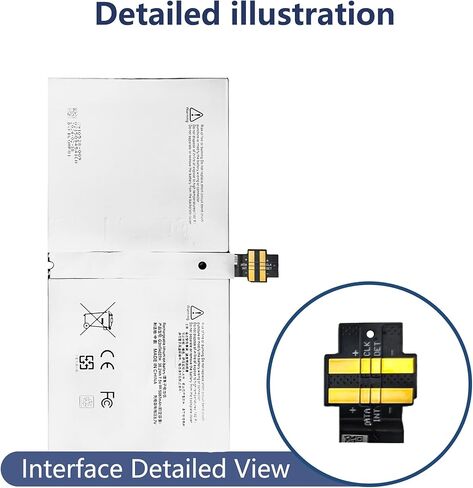 G3HTA027H Battery Compatible with Microsoft Surface Pro 4 1724 12.3 inch Tablet Series Replacement Battery for G3HTA026H in Kuwait