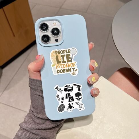 55PCS Horror Crime Scene Stickers for Water Bottles Laptop Journaling Guitar Phone, Forensic Science Sticker for Adults Teens Interesting Waterproof Vinyl Decals for Party Supplies in Kuwait