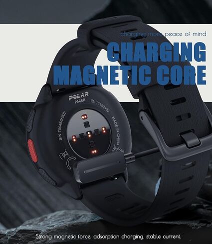 كابل شحن بطول 1 متر متوافق مع Polar Loop، Polar Vantage M3، Polar Vantage V3، Polar Ignite 3، Polar Grit X2 Pro، Polar Pacer، Polar Pacer Pro، Polar Street X USB-C إلى الشاحن المغناطيسي in Kuwait