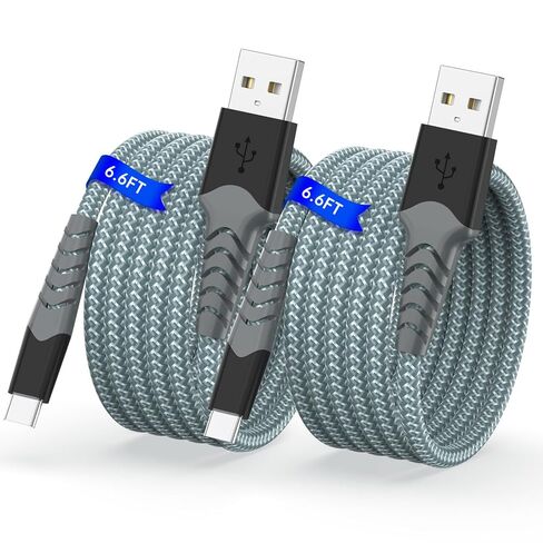 ‎Car Carplay Cable for iPhone 17 16 Pro Max 6.6FT/2Pack, USB to USB C Cable Type C Charging for Apple 15 iPad 10 Air 4 5, Galaxy S25 S24 S23 Pixel Moto LG Switch2 Android Auto Car Charger in Kuwait