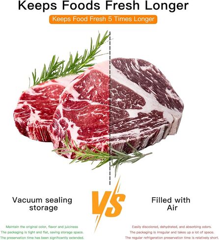 MegaWise Vacuum Sealer Machine | 80kPa Suction Power| Bags and Cutter Included | Compact One-Touch Automatic Food Sealer with External Vacuum System | Dry Moist Fresh Modes for All Saving needs in Saudi Arabia