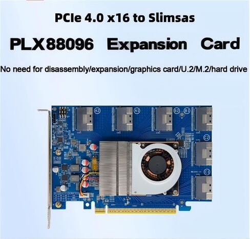 PLX88096 Non Split Expansion Card PCIe 4.0X16 Expansion External Graphics and Hard Disk 8654 Interface in Kuwait