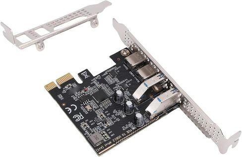 بطاقة توسيع Zopsc PCIe إلى USB 3.2 Gen 1، عرض نطاق ترددي 5 جيجابت في الثانية، 2 منفذ من النوع C ونوع A، محول PCI Express لسطح المكتب، مثالي للكمبيوتر الشخصي in Kuwait