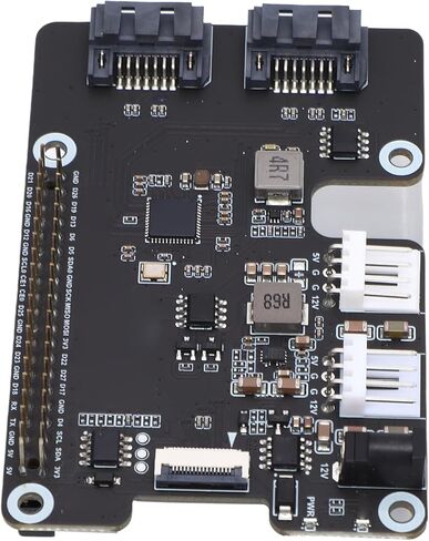 استبدال محول Zopsc PCIe إلى 2 Serial ATA لـ Rasp Pi 5 وSerial ATA 3.0 على متن الطائرة ومؤشرات LED مزدوجة وبطاقة توسيع قياسية EEPROM HAT in Kuwait