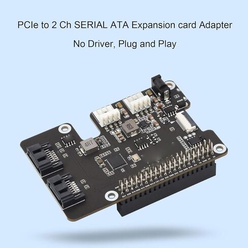 استبدال محول Zopsc PCIe إلى 2 Serial ATA لـ Rasp Pi 5 وSerial ATA 3.0 على متن الطائرة ومؤشرات LED مزدوجة وبطاقة توسيع قياسية EEPROM HAT in Kuwait