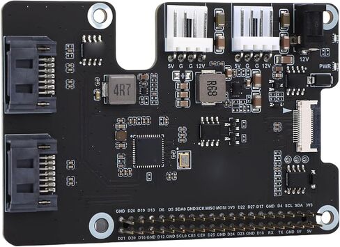 استبدال محول Zopsc PCIe إلى 2 Serial ATA لـ Rasp Pi 5 وSerial ATA 3.0 على متن الطائرة ومؤشرات LED مزدوجة وبطاقة توسيع قياسية EEPROM HAT in Kuwait