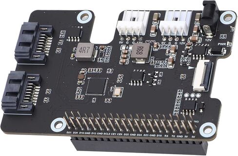 استبدال محول Zopsc PCIe إلى 2 Serial ATA لـ Rasp Pi 5 وSerial ATA 3.0 على متن الطائرة ومؤشرات LED مزدوجة وبطاقة توسيع قياسية EEPROM HAT in Kuwait