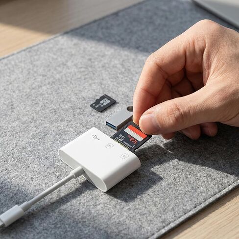 محول كاميرا USB C قارئ بطاقة SD TF لنقل الكاميرا الرقمية للهاتف إلى قارئ بطاقة ذاكرة الهاتف منفذ USB C متعدد in Kuwait