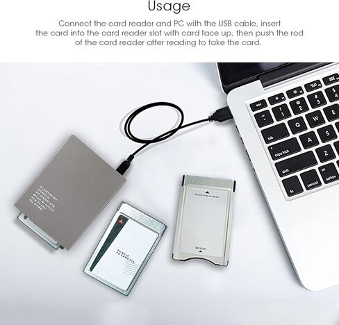 قارئ بطاقة ذاكرة فلاش USB2.0 إلى PC ATA، قارئ بطاقة USB 2.0 PCMCIA مع التوصيل والتشغيل والمبادلة الساخنة، للكمبيوتر الشخصي وذاكرة ذات سعة كبيرة 20 ميجابايت 20 جيجا in Kuwait