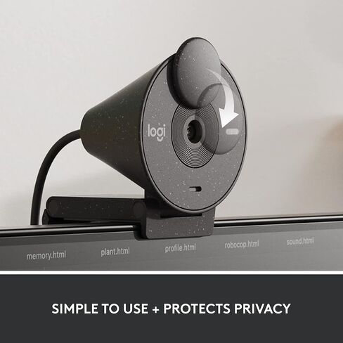 Logitech Brio 305 Full HD 1080P Webcam with Privacy Shutter, Noise Reduction Mics, Works with Zoom, Microsoft Teams, Google Meet, Nintendo Switch 2’s GameChat, Auto Light Correction (Renewed) in Kuwait