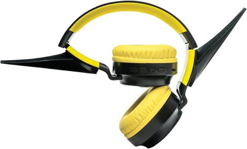 LEXiBOOK, Batman, Foldable Light-Up Bluetooth® and Wired Headphones with 3D Design from The Batman Universe and Volume Limiting, Black Yellow, HPBT015BAT in Kuwait